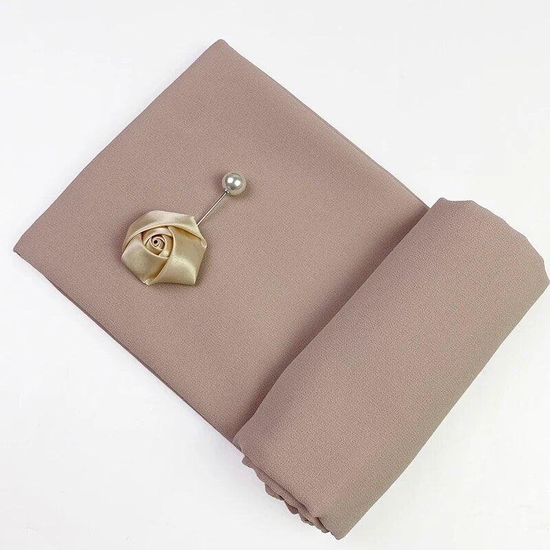 Beige Bubble Chiffon Scarf