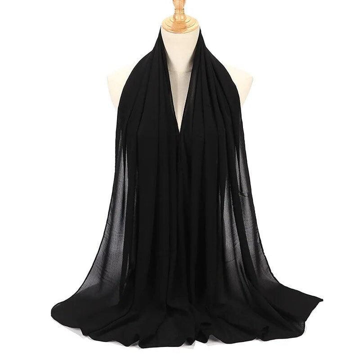 Black Chiffon Scarf