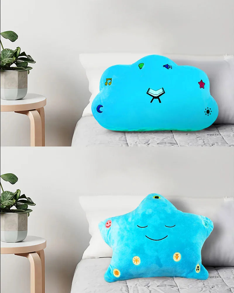 Blue Cloud and Blue Star Kids Dua and Quran Pillow