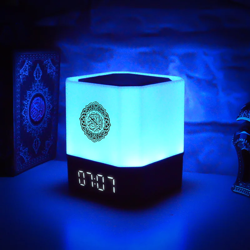 Blue light colour Azan Clock Quran Speaker Lamp