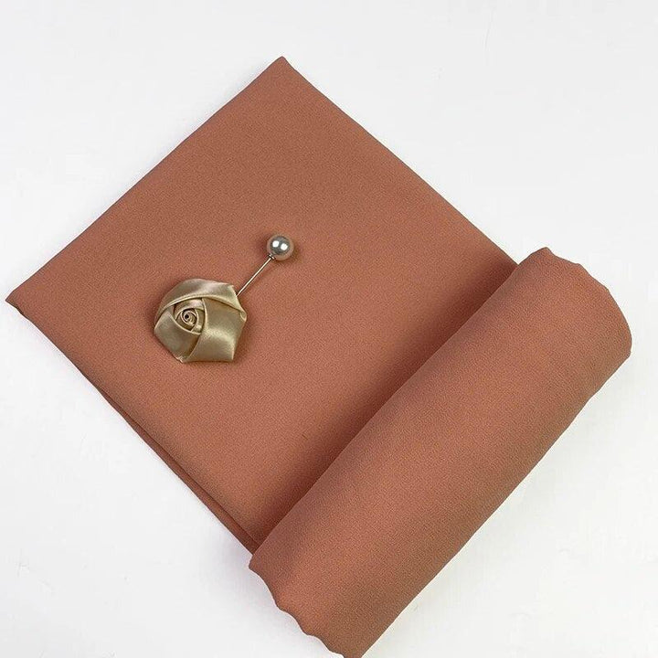 Bronze Chiffon Hijab with pin