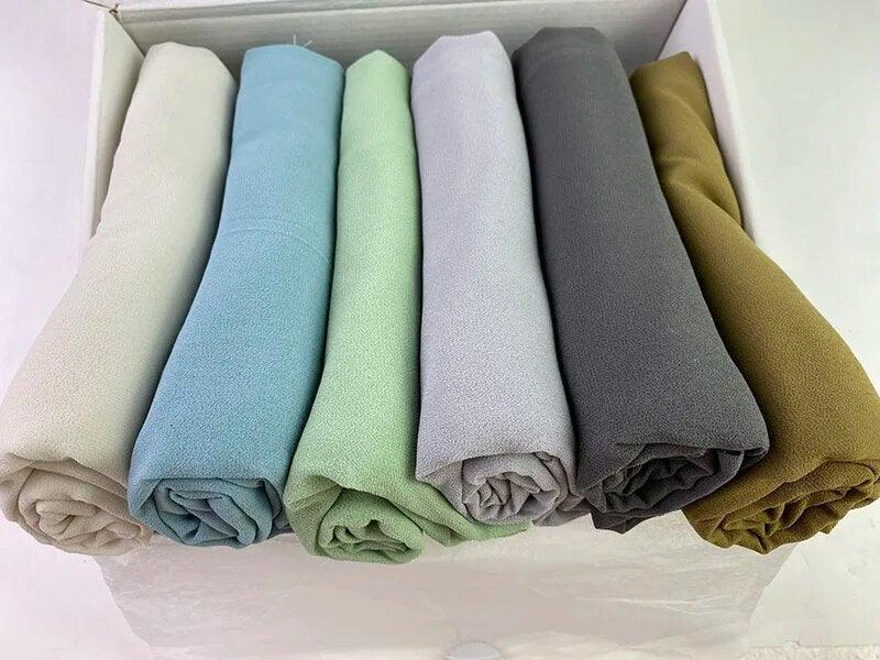 Coastal Retreat Premium Chiffon 6pc Hijab Box