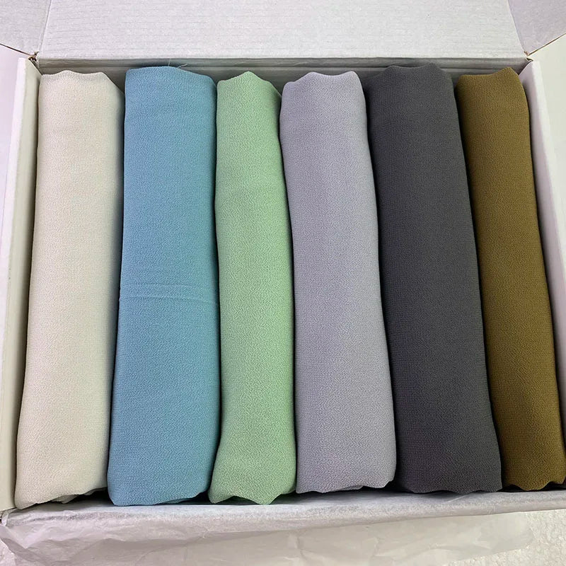 Coastal Retreat Premium Chiffon 6pc Hijab Box