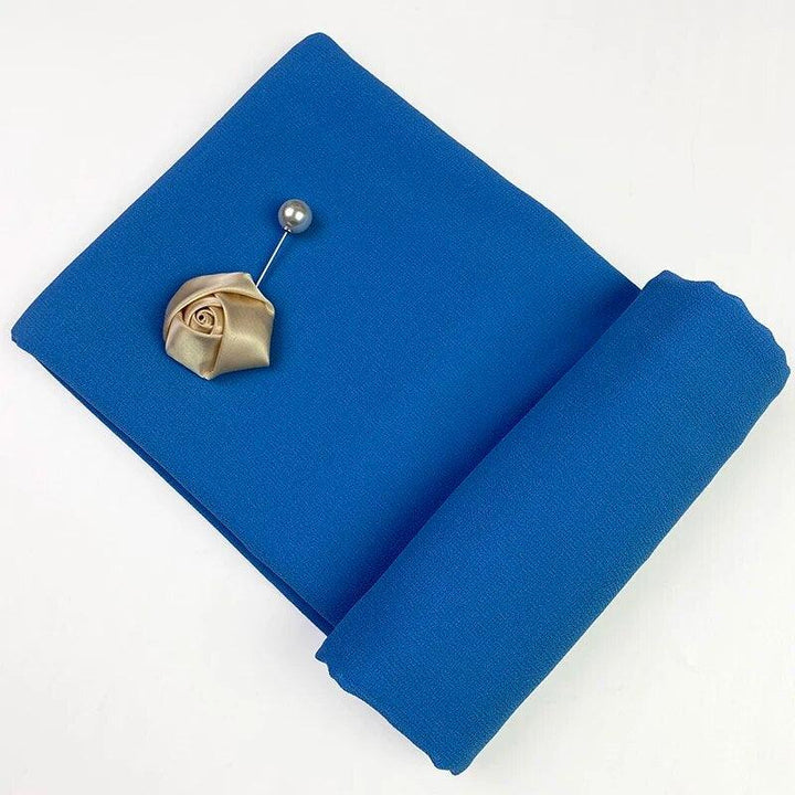 Cobalt Blue Chiffon Scarf