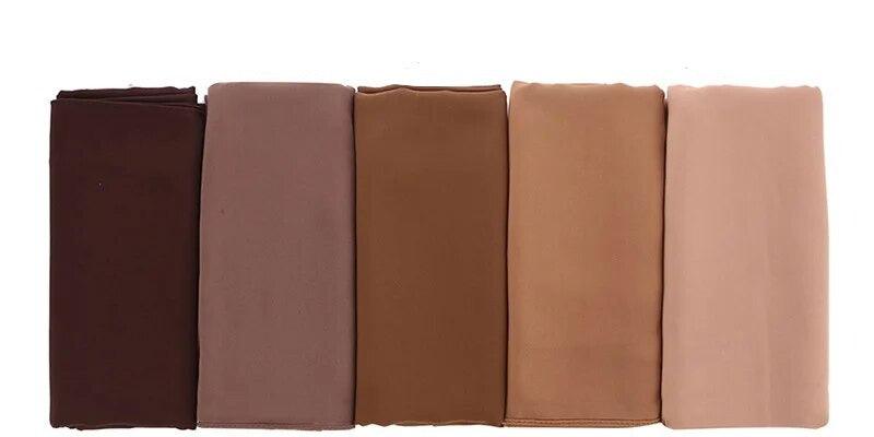 Desert Sands Premium Chiffon 5pc Hijab Box Colour Palette