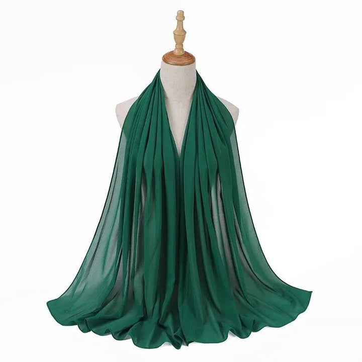 Hunter Green Chiffon Hijab