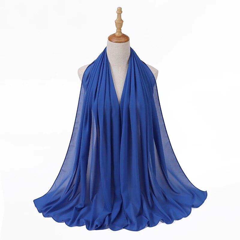 Lake Blue Bubble Chiffon Hijab