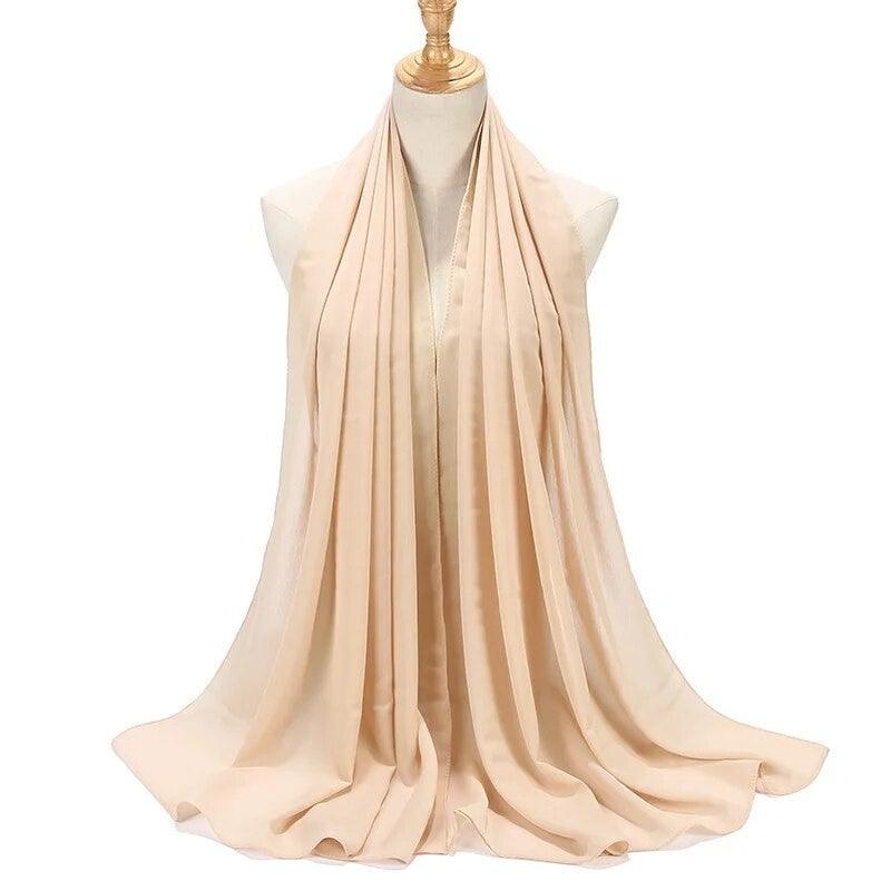 Beige Premium Chiffon Hijab