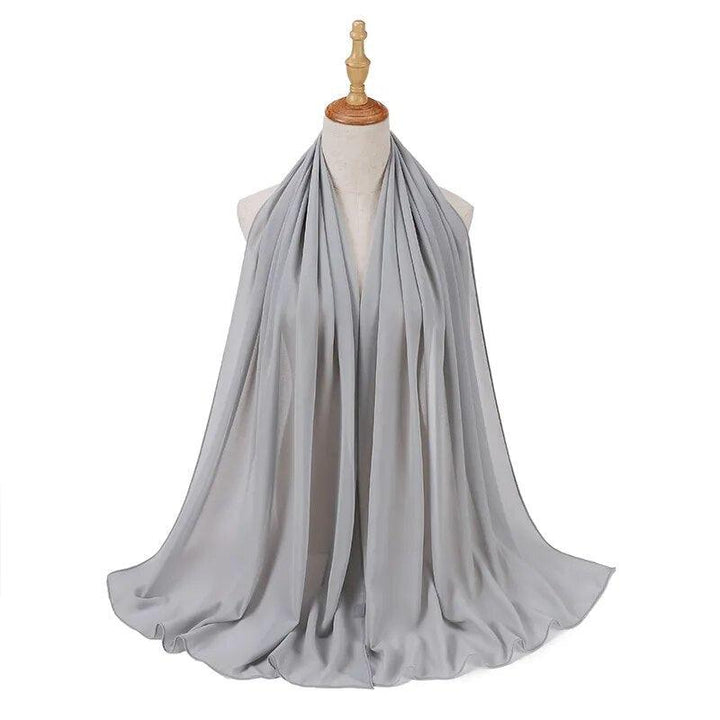 Light Grey Chiffon Scarf