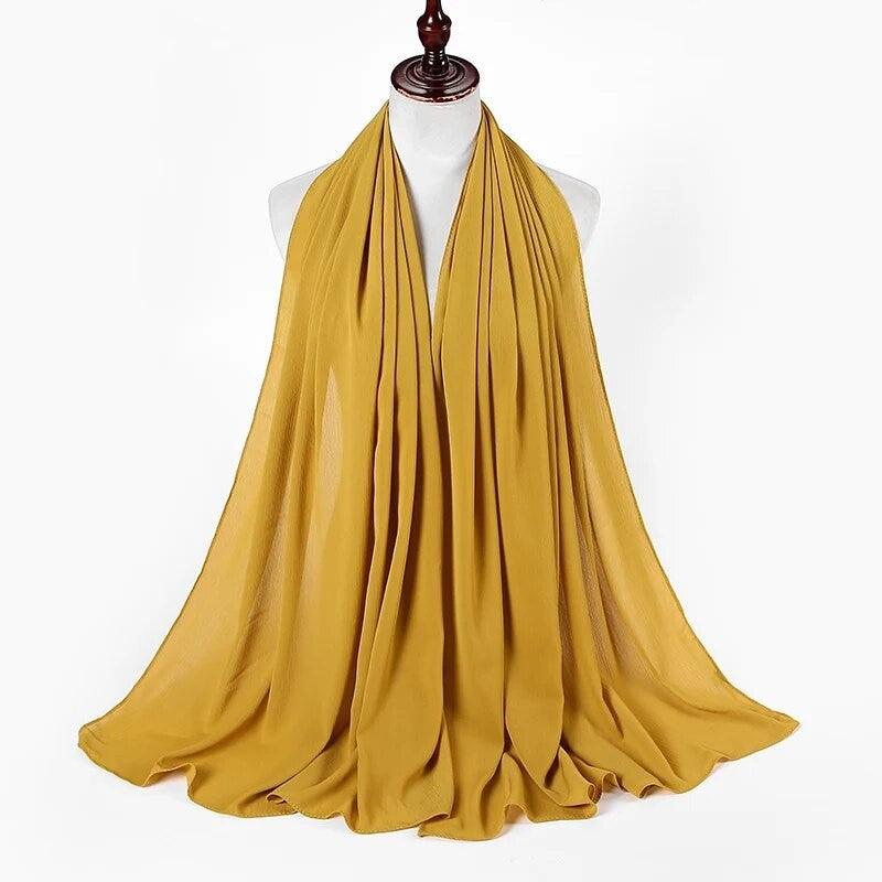 Light Yellow Premium Chiffon Hijab