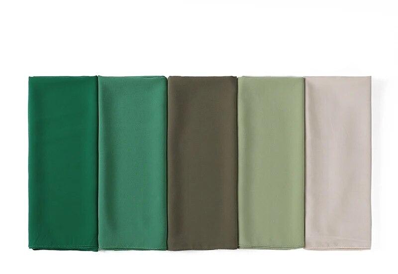 Mossy Rainforest Premium Chiffon 5pc Hijab Box Colour Palette