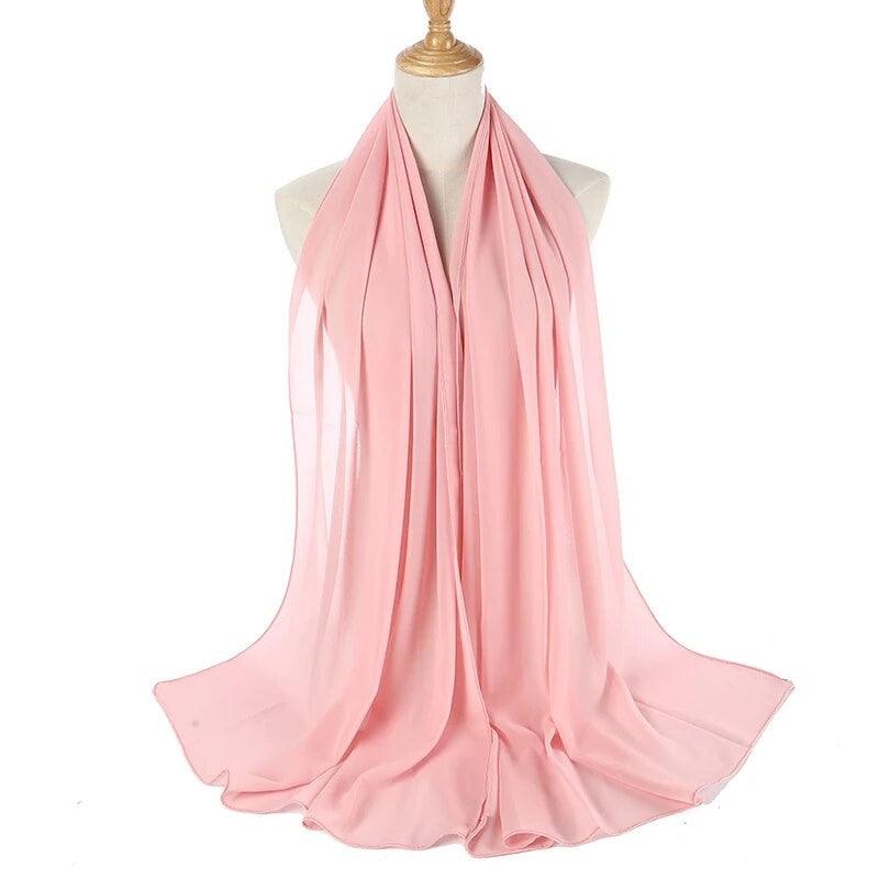 Pink Chiffon Scarf