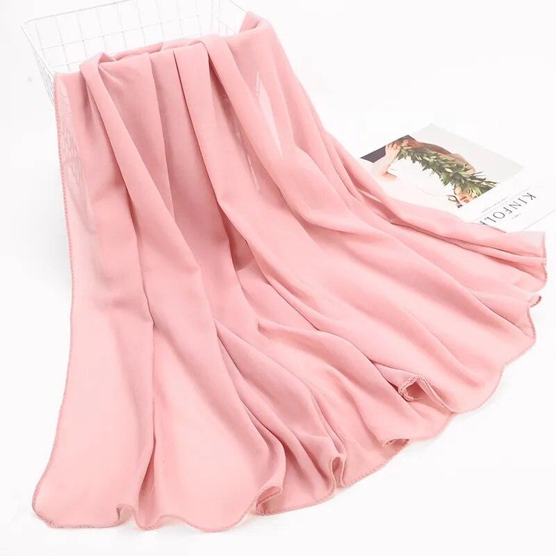 Pink Premium Chiffon Scarf