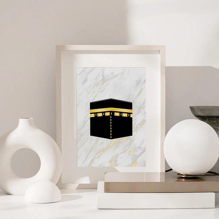 Allah, Muhammad, Kaaba Trio | Islamic Architecture Wall Art | Set of 3 Canvases