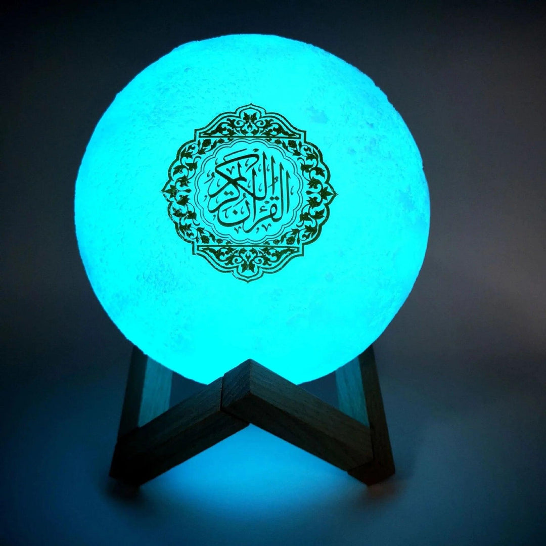 Blue Moon Lamp Quran Speaker Night Light