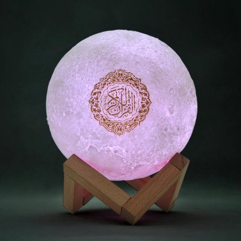 Pink Moon Lamp Quran Speakers