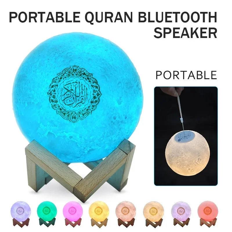 Portable Bluetooth Quran Speaker Moon Lamp 