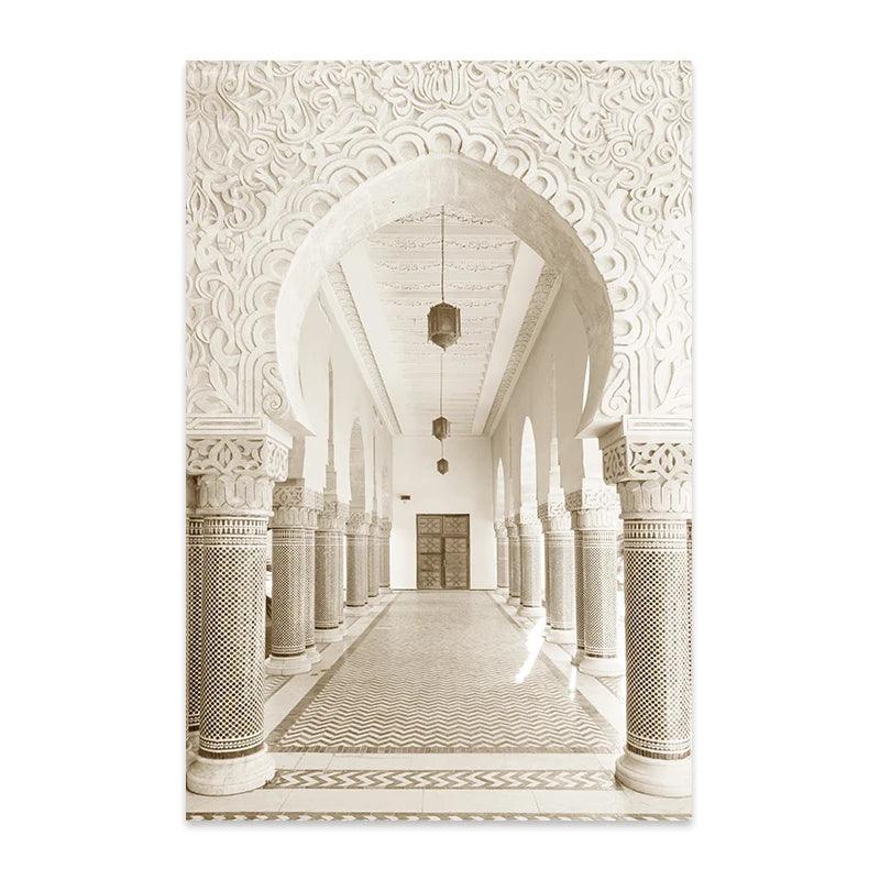 Start with Bismillah Trio | Masjid Moroccan Arch | Islamic Calligraphy | Set of 3 Canvases