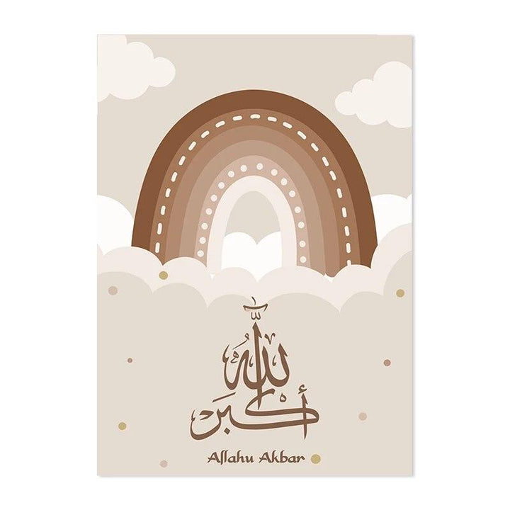 Tasbeeh Trio | Kids Cartoon | Islamic Wall Art | Set of 3 Canvases