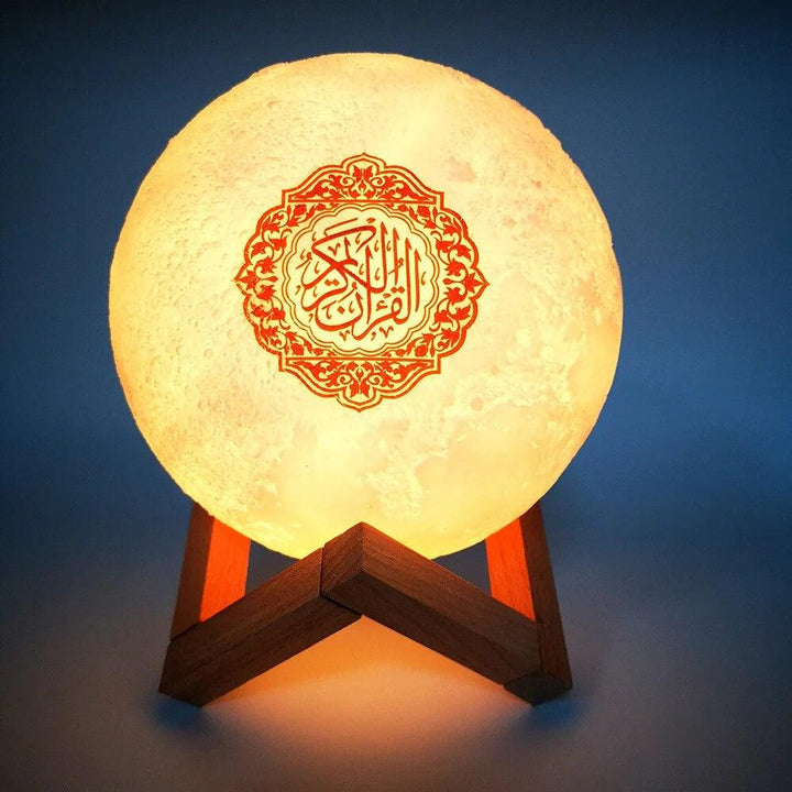 Yellow Moon Lamp Quran Speaker Decoration